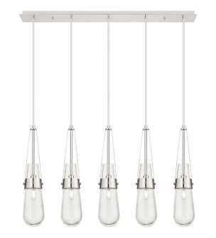 Downtown Urban Five Light Linear Pendant in Polished Nickel (405|1254521PPNG4524SDY)