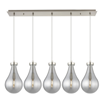 Downtown Urban Five Light Linear Pendant in Brushed Satin Nickel (405|1254511PSNG4517SM)