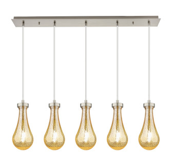 Downtown Urban Five Light Linear Pendant in Brushed Satin Nickel (405|1254511PSNG4515ME)