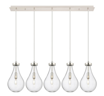 Downtown Urban Five Light Linear Pendant in Polished Nickel (405|1254511PPNG4517CL)