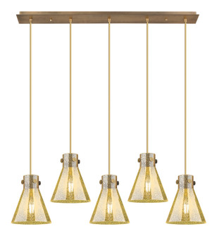 Downtown Urban Five Light Linear Pendant in Brushed Brass (405|1254101PSBBG4118ME)