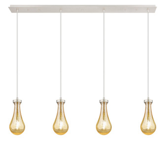 Downtown Urban Four Light Linear Pendant in Polished Nickel (405|1244511PPNG4515ME)