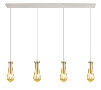 Downtown Urban Four Light Linear Pendant in Brushed Polished Nickel (405|1244511PPNG4514ME)