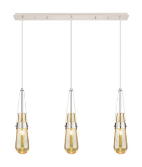 Downtown Urban Three Light Linear Pendant in Polished Nickel (405|1234521PPNG4524ME)
