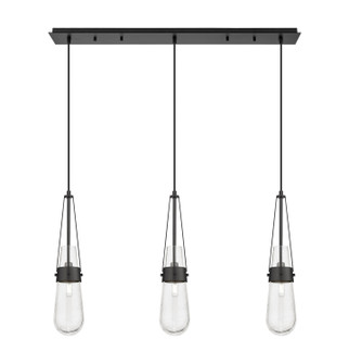 Downtown Urban Three Light Linear Pendant in Matte Black (405|1234521PBKG4524SDY)
