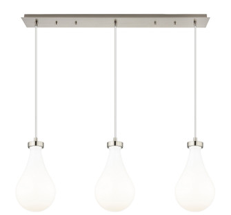 Downtown Urban Three Light Linear Pendant in Brushed Satin Nickel (405|1234511PSNG4517GWH)