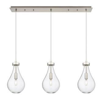 Downtown Urban Three Light Linear Pendant in Brushed Satin Nickel (405|1234511PSNG4517CL)