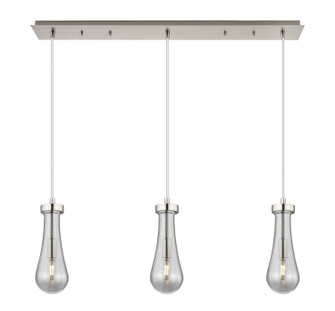 Downtown Urban Three Light Linear Pendant in Brushed Satin Nickel (405|1234511PSNG4514SM)