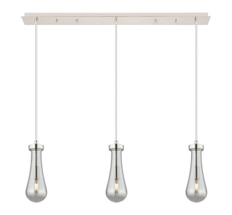 Downtown Urban Three Light Linear Pendant in Polished Nickel (405|1234511PPNG4514SM)
