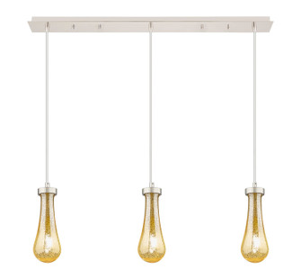 Downtown Urban Three Light Linear Pendant in Brushed Polished Nickel (405|1234511PPNG4514ME)