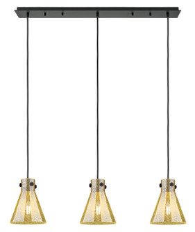 Downtown Urban Three Light Linear Pendant in Matte Black (405|1234101PSBKG4118ME)