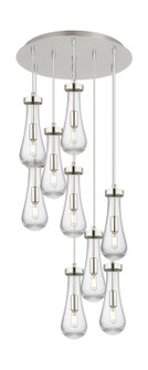 Downtown Urban Nine Light Pendant in Brushed Polished Nickel (405|1194511PPNG4514SDY)