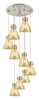 Downtown Urban Nine Light Pendant in Brushed Satin Nickel (405|1194101PSSNG4118ME)