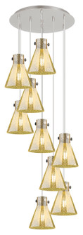 Downtown Urban Nine Light Pendant in Polished Nickel (405|1194101PSPNG4118ME)