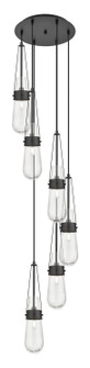 Downtown Urban Six Light Pendant in Matte Black (405|1164521PBKG4524SDY)