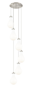 Downtown Urban Six Light Pendant in Brushed Satin Nickel (405|1164511PSNG4517GWH)