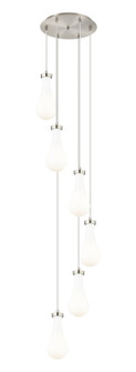Downtown Urban Six Light Pendant in Brushed Satin Nickel (405|1164511PSNG4515GWH)
