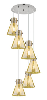 Downtown Urban Six Light Pendant in Polished Nickel (405|1164101PSPNG4118ME)