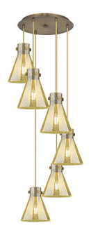 Downtown Urban Six Light Pendant in Brushed Brass (405|1164101PSBBG4118ME)