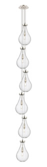 Downtown Urban Six Light Pendant in Polished Nickel (405|1064511PPNG4517CL)