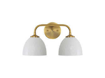 Shepard Two Light Vanity in Modern Brass (62|6950BA2MBSWHT)