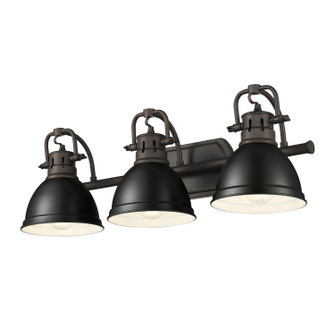 Duncan BCB Three Light Vanity in Rubbed Bronze (62|3602BA3RBZBLK)