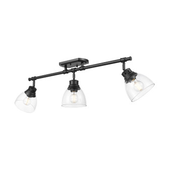 Duncan Three Light Semi-Flush Mount in Matte Black (62|36023SFBLKCLR)