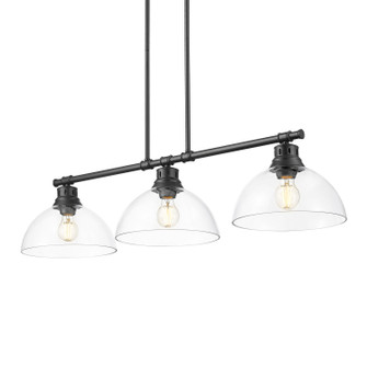 Duncan Three Light Linear Pendant in Matte Black (62|36023LPBLKCLR)