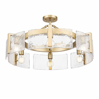 Aenon Six Light Semi-Flush Mount in Brushed Champagne Brass (62|31646SFBCBHWG)