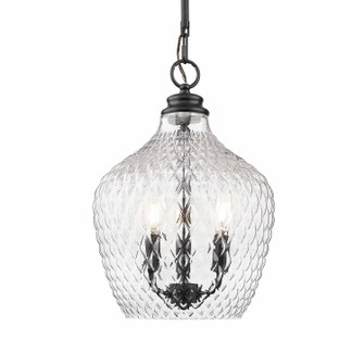 Adeline Three Light Pendant in Matte Black (62|10883PBLKCLR)