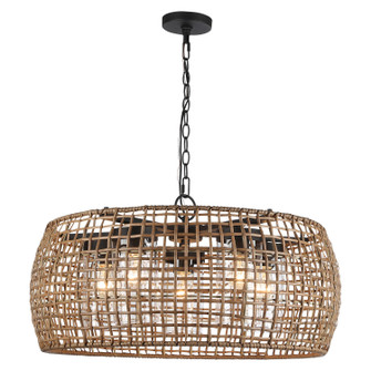 Piper Five Light Outdoor Pendant in Natural Black (62|1067O5PNBMAW)