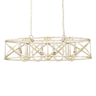 Alcott Eight Light Linear Pendant in Antique Ivory (62|0890LPAI)