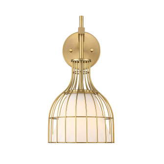 Evensong One Light Wall Sconce in Burshed Gold (43|D340MWSBG)