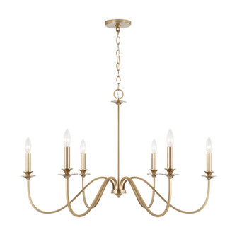 Weston Six Light Chandelier in Matte Brass (65|AA1029MA)