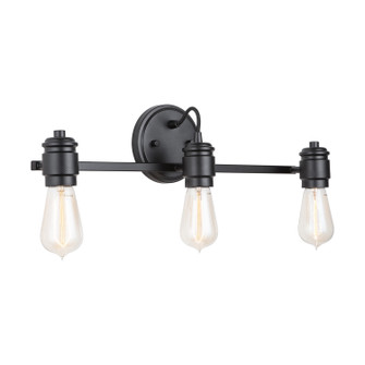 Menlo Three Light Vanity in Matte Black (65|9D343A)