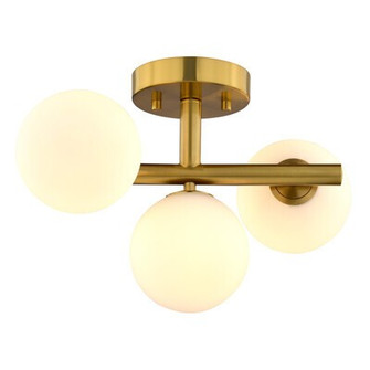 Graham Three Light Semi-Flush Mount in Harvest Gold (63|C0318)