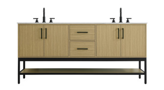 Lennox Bathroom Vanity in Honey Brown (173|VF60772DMHB)