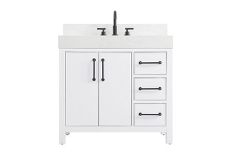 Nathan Bathroom Vanity in White (173|VF60636WHBS)