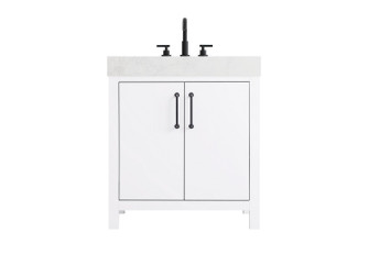 Nathan Bathroom Vanity in White (173|VF60630WH)
