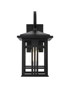 Harley One Light Outdoor Wall Sconce in Black and Clear (173|OD613W14BK)