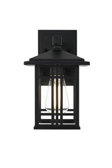 Harley One Light Outdoor Wall Sconce in Black and Clear (173|OD613W10BK)