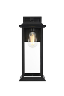 Araceli One Light Outdoor Wall Sconce in Black and Clear (173|OD611W17BK)