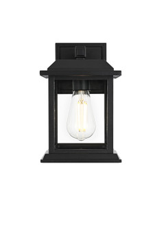 Araceli One Light Outdoor Wall Sconce in Black and Clear (173|OD611W10BK)