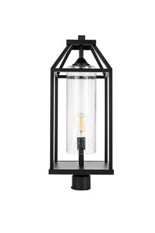 Zora One Light Outdoor Post Mount in Black and Clear (173|OD606P26BK)