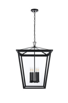 Oxford Four Light Outdoor Pendant in Black (173|OD334H27BK)