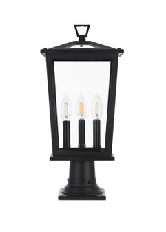 Berks Three Light Outdoor Post Mount in Black (173|OD333P21BK)