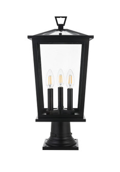Cayman Three Light Outdoor Post Mount in Black (173|OD332P21BK)