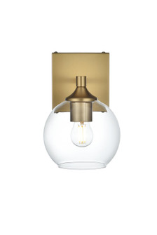 Eero One Light Wall Sconce in Satin Gold and Clear (173|LD7308W6SG)