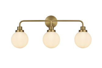 Hanson Three Light Wall Sconce in Satin Gold and Opal White (173|LD7034W28SG)