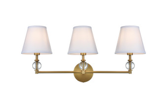 Bethany Three Light Wall Sconce in Satin Gold and White (173|LD7023W24SG)